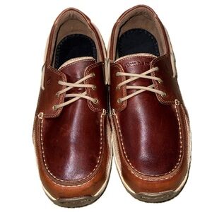 👞🧳 DUNHAM Leather Comfort Walk Shoes | Brown‎ | Men’s US 12 (Wide-Friendly)